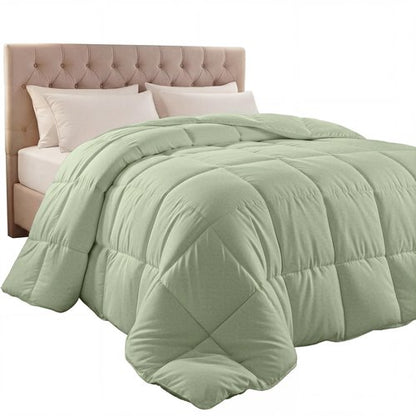Utopia Bedding Twin Comforter Duvet Insert, Quilted Sage Green Comforter with Corner Tabs, Box Stitched Down Alternative Comforters Twin Size 64 x 88 inches