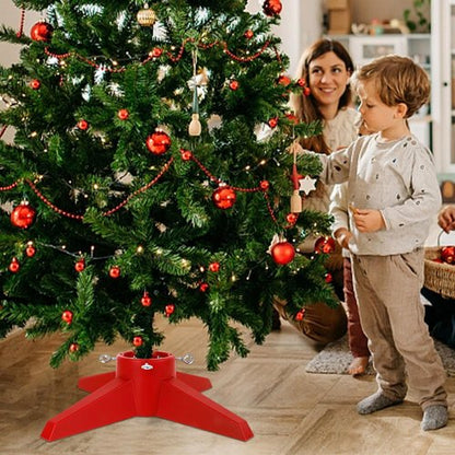 FORUP Christmas Tree Stand - Sturdy Base Holder for Real Trees | Red Color