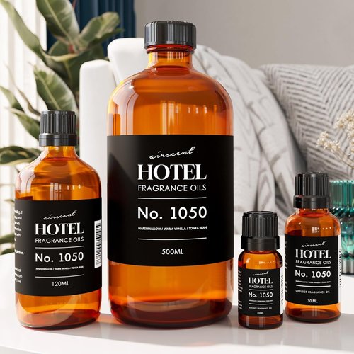 AirScent Warm Vanilla Diffuser Oil No. 1050 - Marshmallow & Tonka Bean Aroma - Premium 120 mL Fragrance Oil for Ultrasonic Diffusers