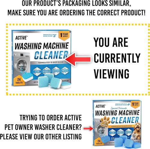 Eco-Friendly Washing Machine Cleaner Tablets by [Brand Name] - 24 Pack Deep Cleaning for HE Front & Top Load Washers