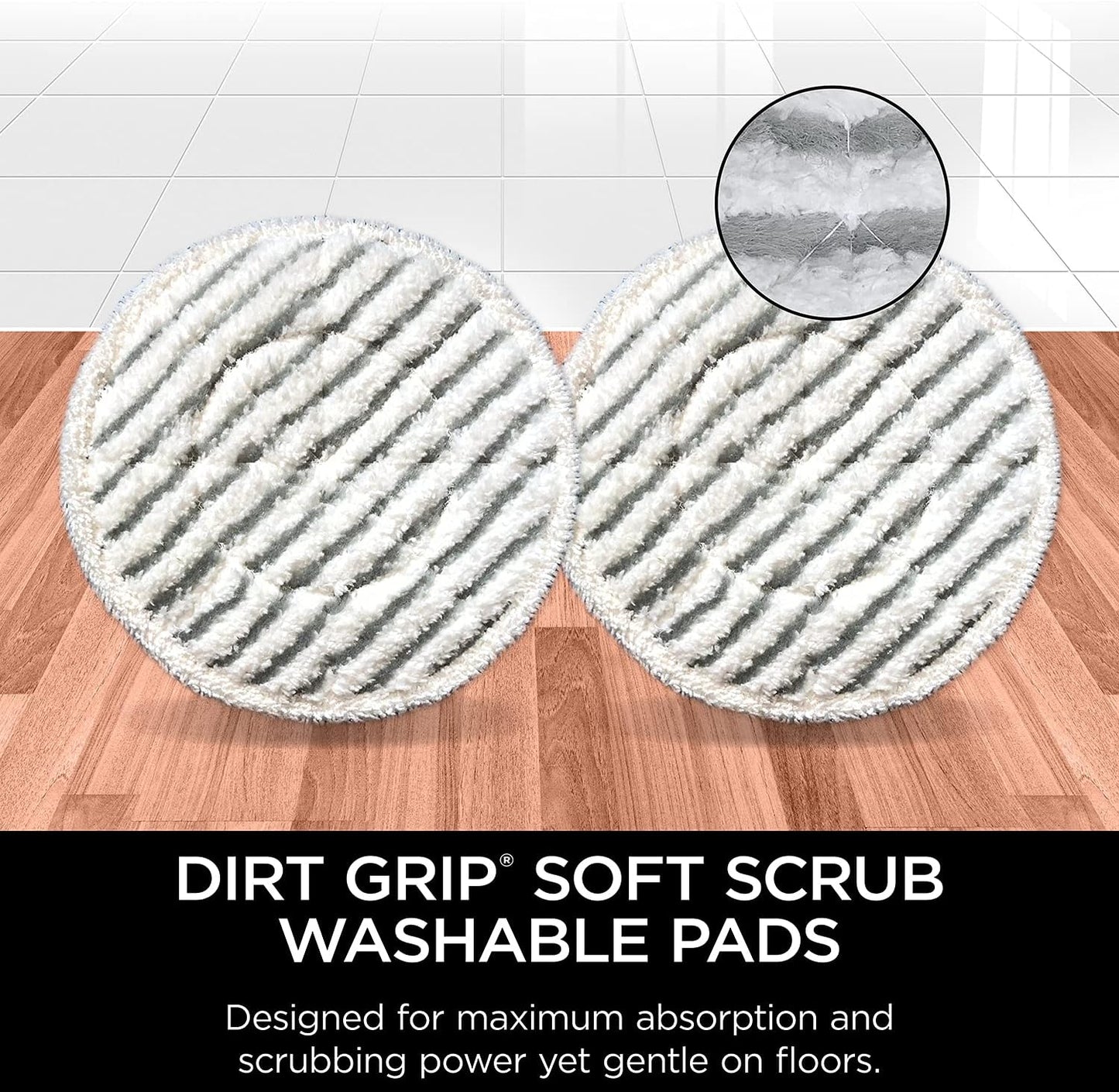 Shark S7001 Mop - 3 Steam Modes & LED Headlights - Scrub & Sanitize Hard Floors - Gold Finish