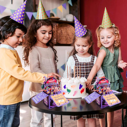 Surprise Pop Up Birthday Cards - Unique 3D Handmade Greeting Card for All Ages | Deep Purple