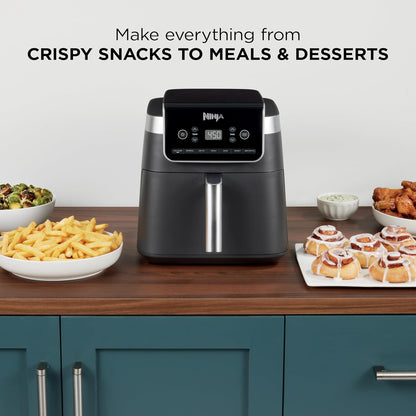 Ninja Air Fryer Pro XL - 6.5QT Capacity for Up to 9lbs of Wings | 7-in-1 Max Crisp & More | Dishwasher Safe | Grey