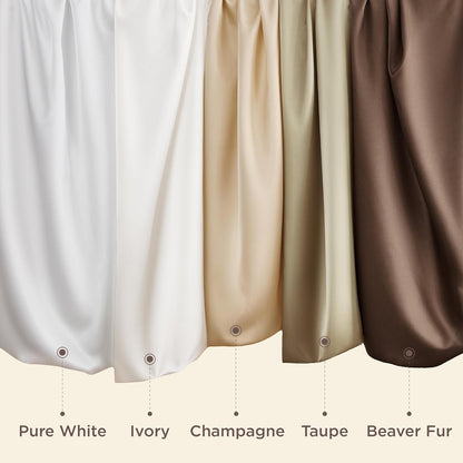 Bedsure Satin Pillowcase - Luxurious Ivory Silky Pillowcases for Hair & Skin | 20x30 Inches, 2-Pack