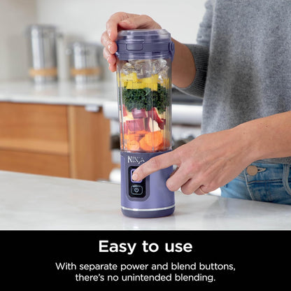 Ninja Blast Portable Blender - Cordless 18oz Personal Blender for Shakes & Smoothies | Galaxy Purple, BPA Free, USB-C Rechargeable
