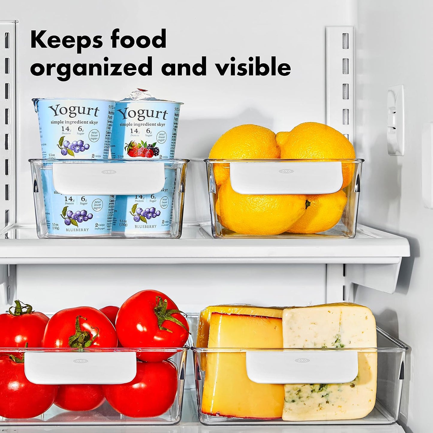 OXO Good Grips Fridge Organization Set - 8 Count Storage Containers for Optimal Freshness