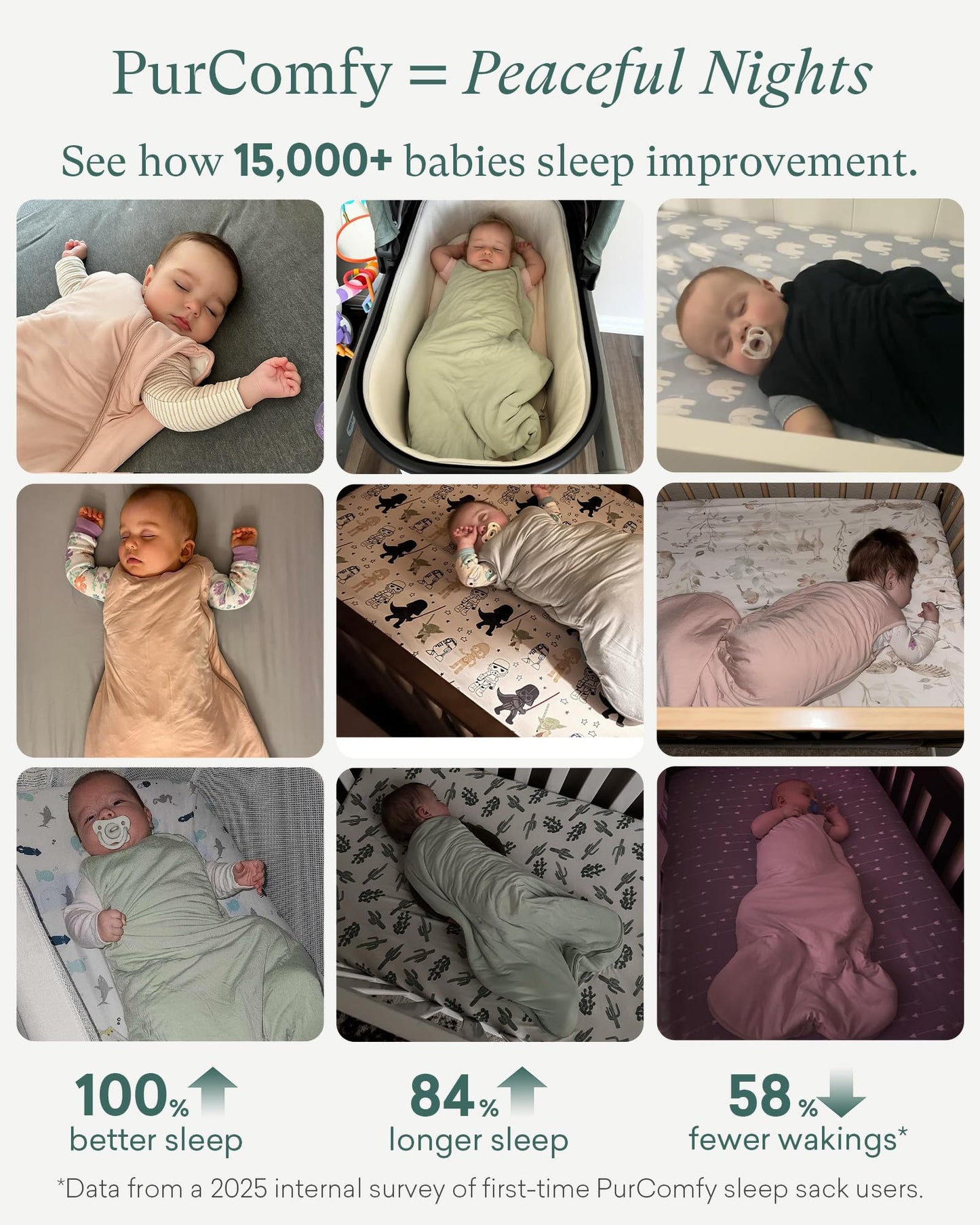 PurComfy Supersoft Sleep Sack 1.0 TOG, Premium Bamboo Viscose Baby Sleeping Bag, 2-Way Safe Zipper Sleep Sacks 6-15 Months (Sage)