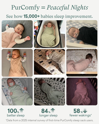 PurComfy Supersoft Sleep Sack 1.0 TOG, Premium Bamboo Viscose Baby Sleeping Bag, 2-Way Safe Zipper Sleep Sacks 6-15 Months (Sage)