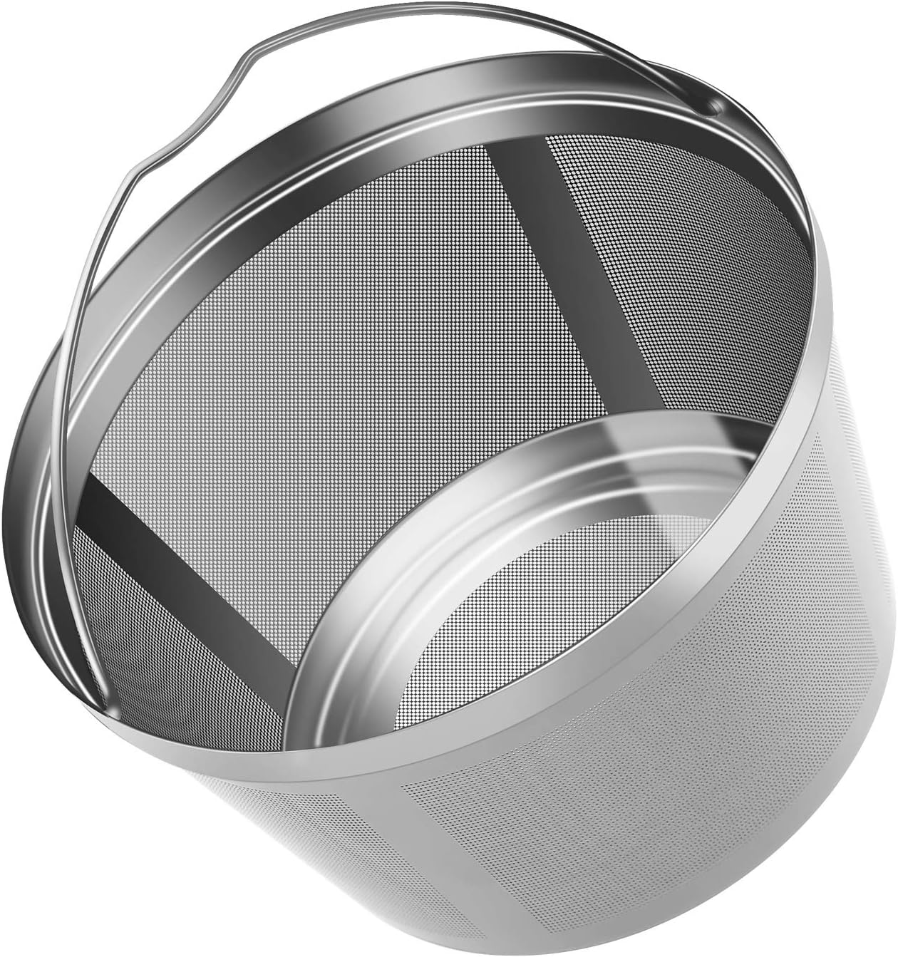 Skiennix Stainless Steel Reusable Coffee Filter - Durable Permanent Basket for 8-12 Cup Coffee Makers