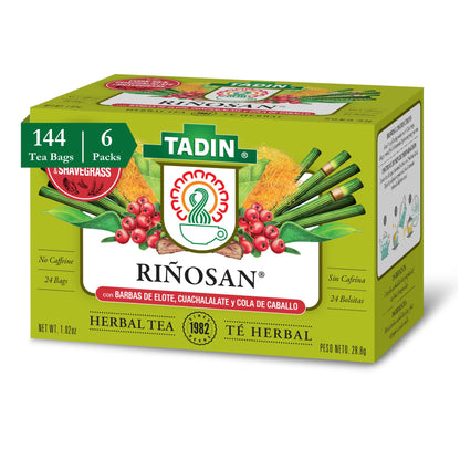 Tadin Rinosan Tea, Herbal Tea, Caffeine Free Tea, Wellness Tea, Best as Hot Tea, Herbal Tea Bags, Decaffeinated Tea, 24 Tea Bags Per Box, Pack of 6