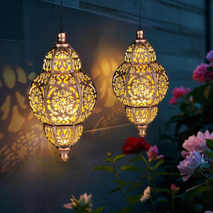 Skiennix Solar Lanterns - Outdoor Garden Decor with Moroccan Chandelier Design | Perfect for Patios & Gazebos