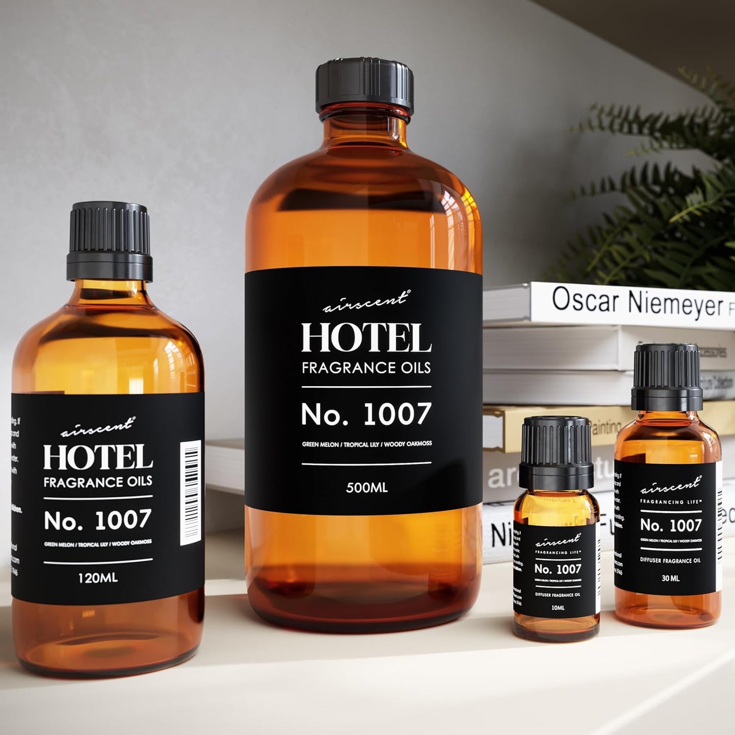 AirScent Hotel Diffuser Oil No. 1007 - Green Melon, Tropical Lily & Oakmoss - Premium Fragrance for Ultrasonic Diffusers | 10 mL Bottle