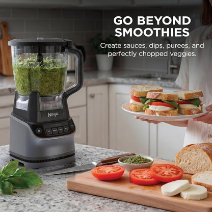 Ninja UltraCrush Professional Kitchen System - 1500W Blender & Food Processor with 72oz Capacity | Silver | Total Crushing Technology for Smoothies & Chopping