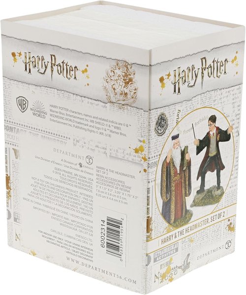 Department 56 Harry Potter Village Accessories Harry and Headmaster Figurine, Set of 2, 3.15" (6002314)