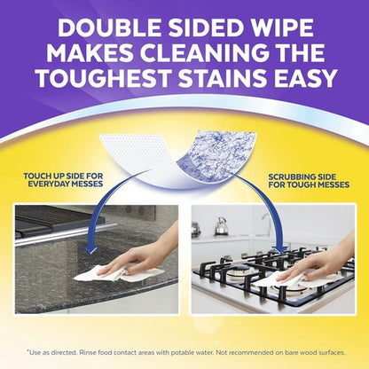 Lysol Dual Action Disinfectant Wipes - Multi-Surface Antibacterial Cleaning Wipes, Citrus Scent, 75ct