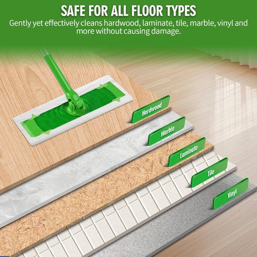 FURCIELOS 36 Count Heavy Duty Wet Pad Refills, Compatible with Swiffer Sweeper Mop & Clorox Mop, Disposable Unscented Wet Mopping Cloths for Multi-Surface Floor Cleaning