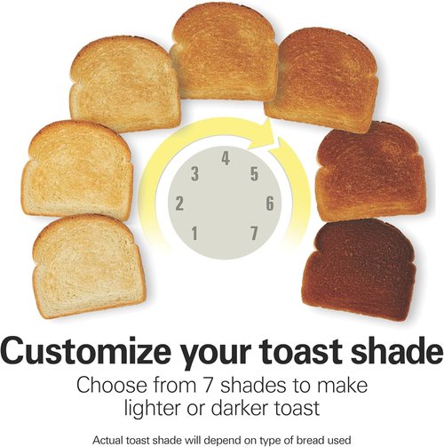Hamilton Beach Gourmet 2-Slice Toaster - Extra Long & Wide Slots, 7 Browning Levels, Matte Black & Stainless Steel