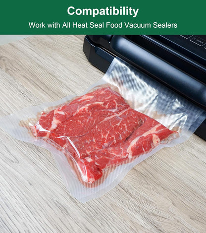 Skiennix Vacuum Sealer Bags - BPA-Free Heavy Duty Rolls | 11 Inch x 16 Feet, 3-Pack for Food Preservation