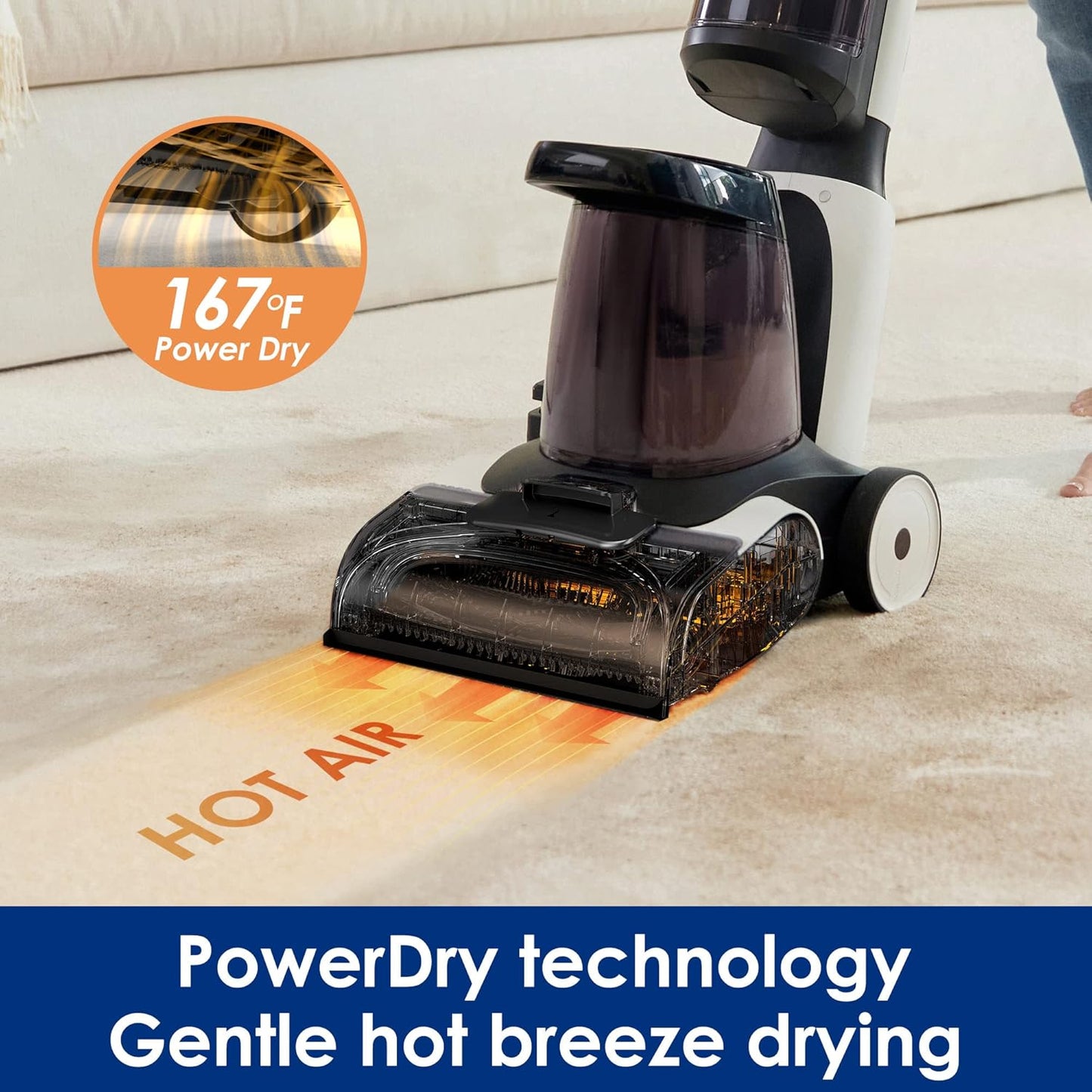 Tineco CARPET ONE Smart Carpet Cleaner - Lightweight Portable Shampooer with LED Display | Ideal for Pet Stains