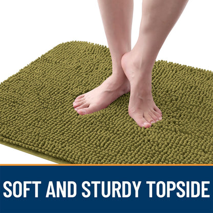 OLANLY Dog Door Mat - Absorbent Non-Slip Washable Doormat for Muddy Paws | 70x24 Inches, Willow Green