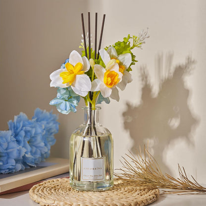 COCORRÍNA Reed Diffuser - Ocean Mist & Sea Salt | 8.5 Fl. Oz. Floral Home Decor with 8 Sticks