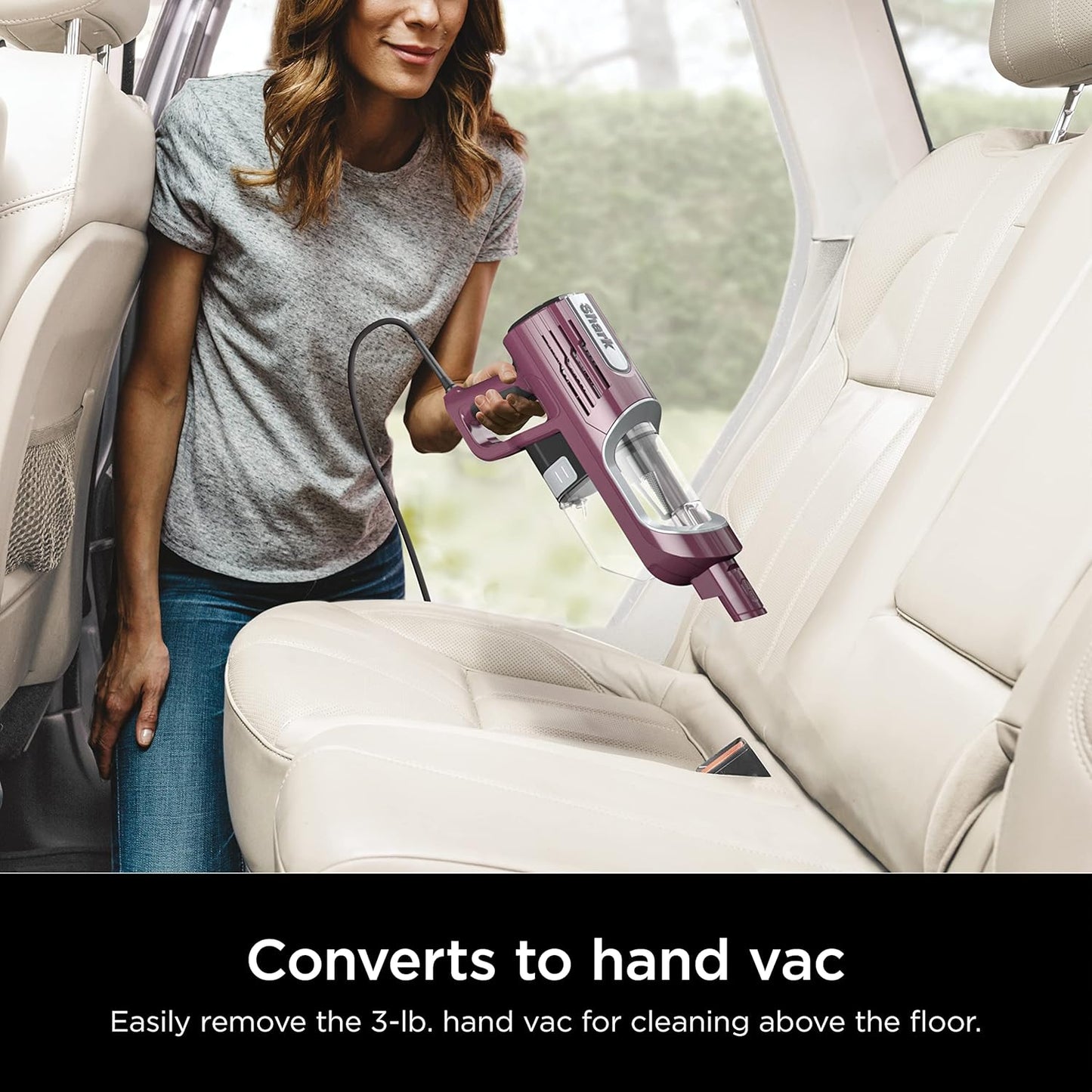 Shark HZ702 Ultralight PetPro Corded Stick Vacuum - PowerFins HairPro & Odor Neutralizer | Wine Purple