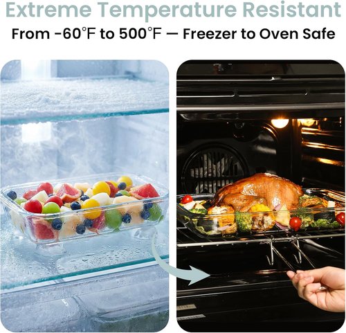 Borosilicate Glass Baking Dish by [Brand Name] - 3 Quart Oven Safe Cookware with Silicone Mats & Gift Box