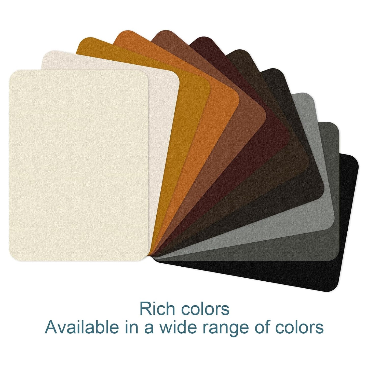 WILDREEDS Leather Repair Patches - Self-Adhesive 8x11 Inch for Sofas, Furniture & Car Seats (Brown)