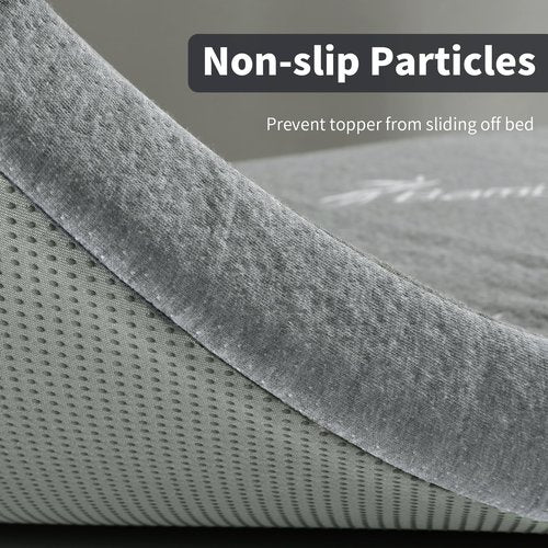 HOMBYS Memory Foam Massage Bed Mattress Topper with Cooling Rayon Derived from Bamboo Cover, Massage Table Mattress Topper with Elastic Bands, Non-Slip Lash Bed Cushion Only (Bed Not Included)