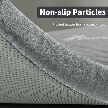 HOMBYS Memory Foam Massage Bed Mattress Topper with Cooling Rayon Derived from Bamboo Cover, Massage Table Mattress Topper with Elastic Bands, Non-Slip Lash Bed Cushion Only (Bed Not Included)