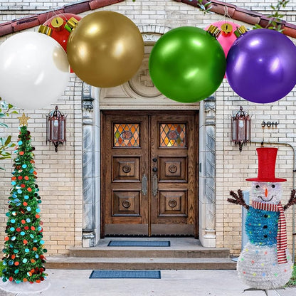 White 18" Inflatable Ornament - Oversized Christmas Yard Decoration