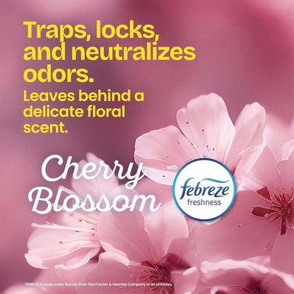 Glad 4 Gallon Small Trash Bags - Febreze Cherry Blossom Scent, Odor Resistant, 80 Count