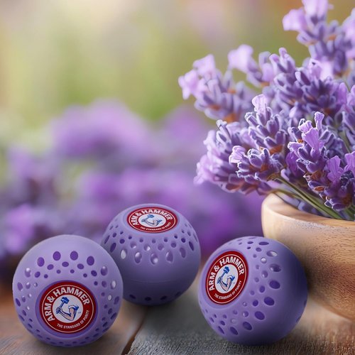 Arm & Hammer OdorBusterz® Odor Eliminator Balls - Lavender Scent | 3 Count for Effective Odor Control in Closets & Drawers