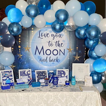 Metallic Blue Balloons - 60Pcs 12-Inch Chrome & Pearl Navy Latex Balloons for Parties