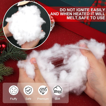 Aodaer Artificial Snow Decor - 2500g Fluffy Soft Cotton for Christmas Tree & Holiday Displays