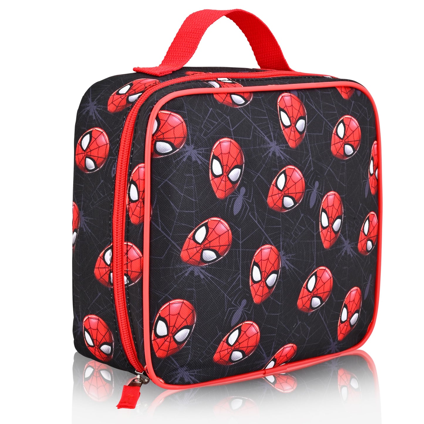 Fast Forward Marvel Spiderman Lunch Box for Kids | Spiderman Insulated Lunch Bag Lunch Box for Boys, Girls, Unisex | Spiderman Black Reusable Lunchbox