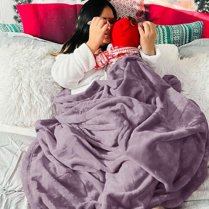 Bedsure GentleSoft Fleece Blanket - Lightweight Plush Cozy Twin Size Fog Purple, 60x80 Inches