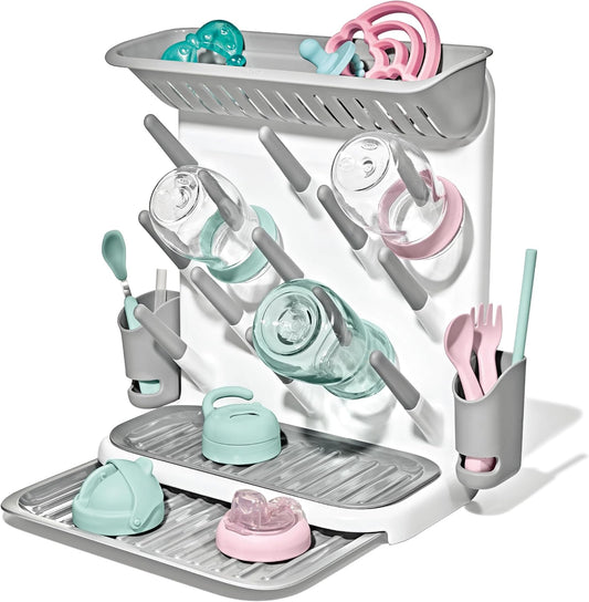 OXO Tot Expandable Drying Rack - Space-Saving Design for Newborn Baby Bottles & Essentials