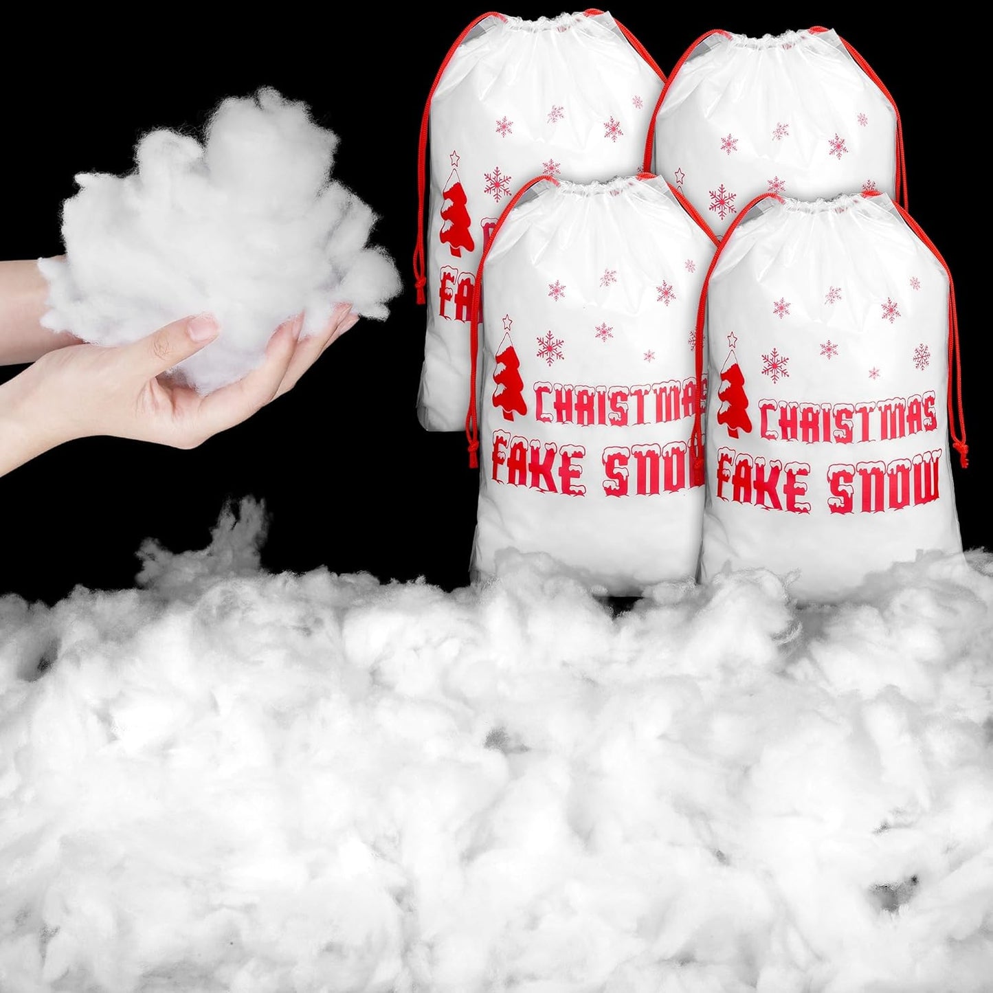 Aodaer Artificial Snow Decor - 2500g Fluffy Soft Cotton for Christmas Tree & Holiday Displays