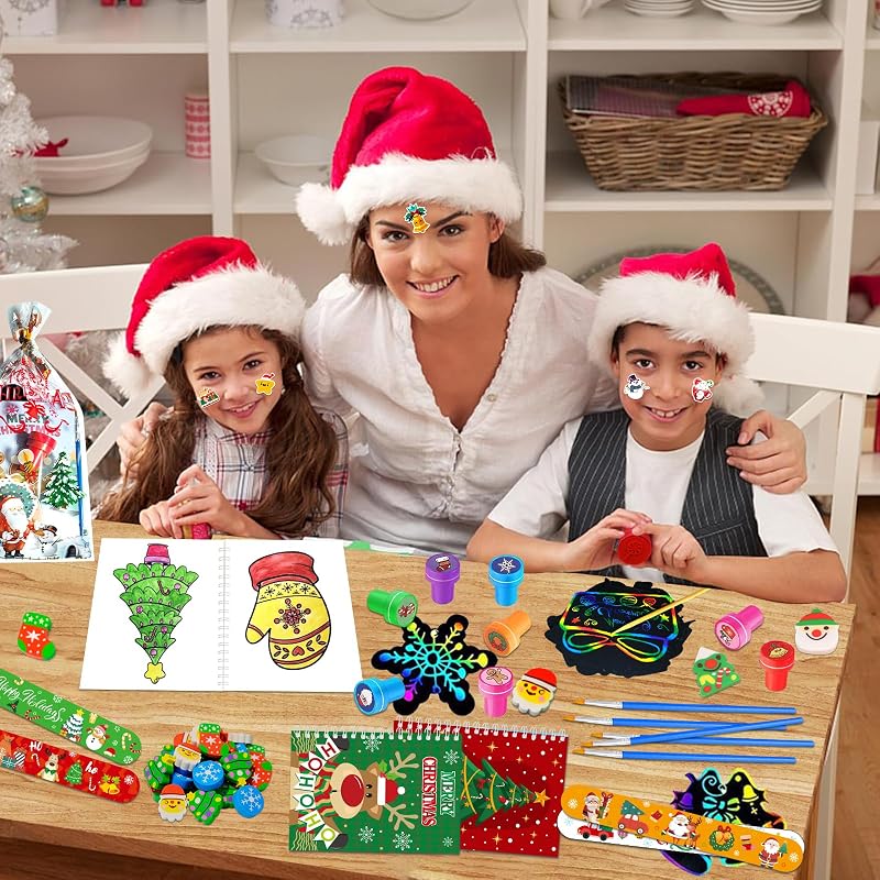 16-Pack Christmas Coloring Books & Activity Set for Kids - Party Favors & Goodie Bag Stuffers
