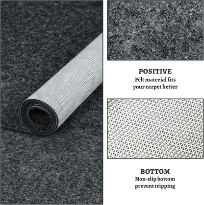 Skiennix 100% Waterproof Rug Pad - Non-Slip 8x10 ft Carpet Pad for All Floors | Secure & Soft Support