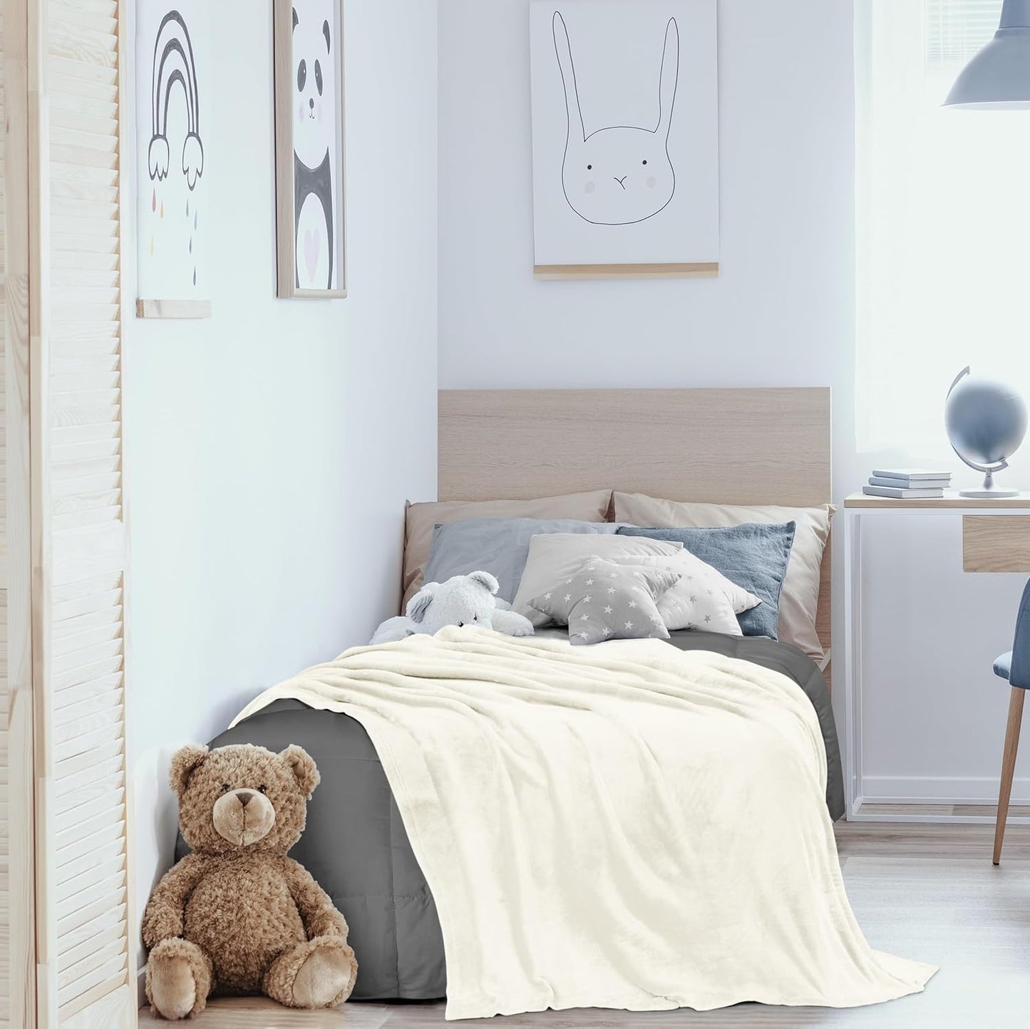 Utopia Bedding Fleece Blanket - Ultra Soft Ivory Twin Size (60x80 Inches) | Cozy All-Season Microfiber Decor