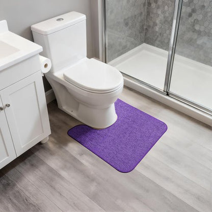 Bosap Toilet Rugs U Shaped Bathroom Rug,Machine Washable Non Slip Quick Dry Super Absorbent Ultra Thin Toilet Mats for Bathroom Toilet.Purple,1'8"x2'(20x24inch)