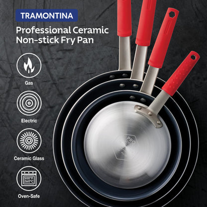 Tramontina Nonstick and Ceramic Professional Pans (Black/Red/Gray)