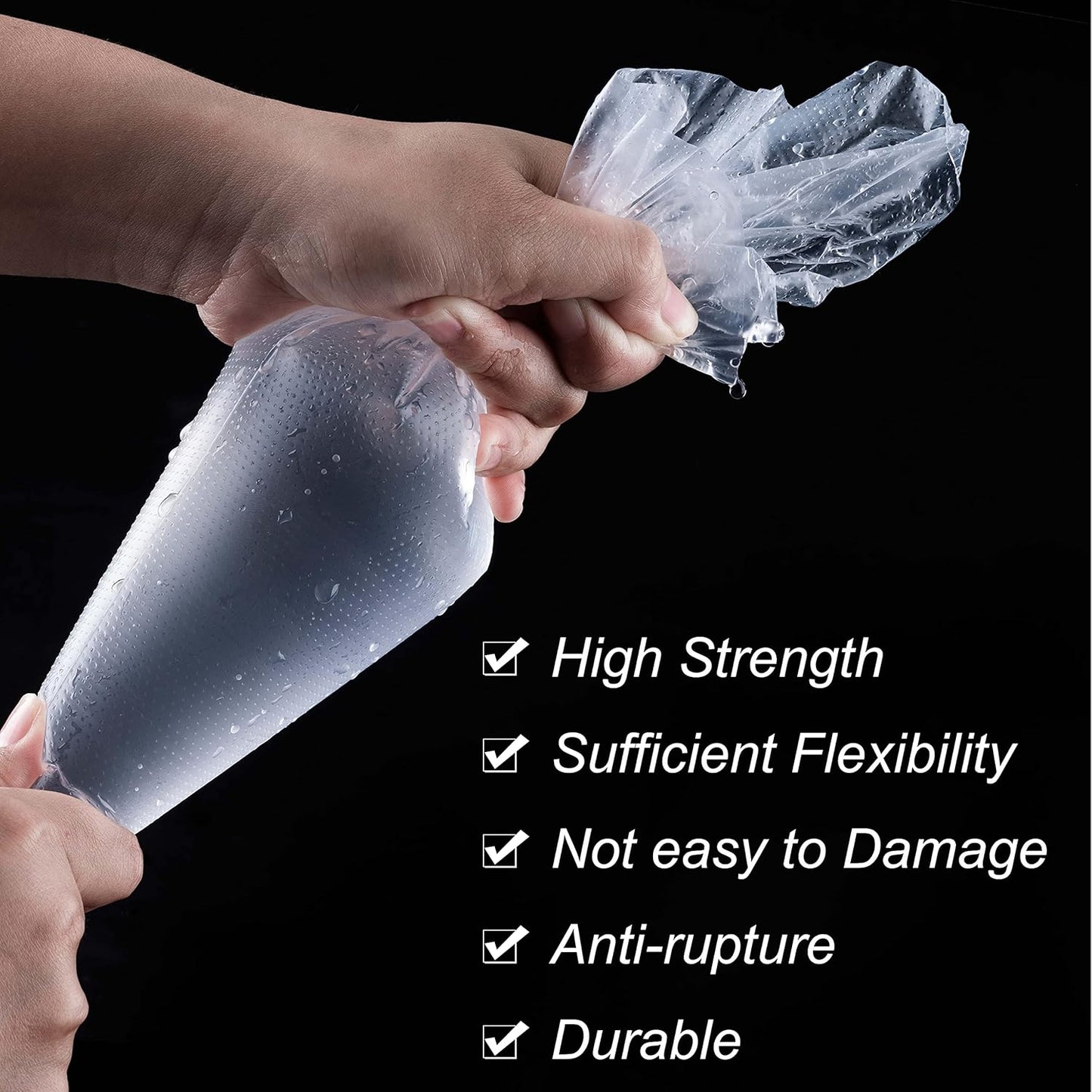 Regine Switzerland 12-Inch Disposable Piping Bags - 100 Pack, Anti-Burst & Non-Slip for Cake Decorating