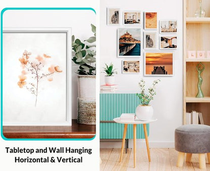 LaVie Home 8x10 Picture Frames - Set of 12 Classic White Frames for Wall Mount Display