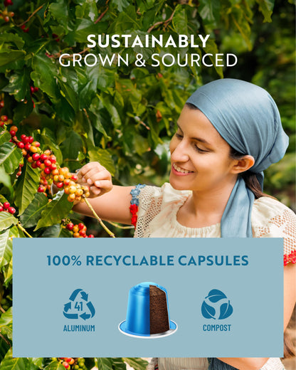 ROSSO CAFFE Espresso Coffee Pods, Compatible with Nespresso Original Machines, Reserve Ice Pack, 80 Capsules - Made in Italy