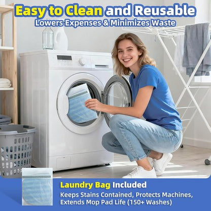 LOVECO Microfiber Mop Pad 6-Pack - Reusable & Machine Washable for McCulloch Steam Cleaners