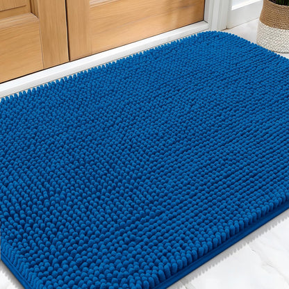 OLANLY Dog Door Mat - Absorbent Non-Slip Mud Mat for Indoor Use | 34x21 Deep Navy Blue