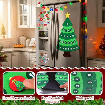 Copkim Christmas Magnets - Magnetic Advent Calendar for Traditional Christian Countdown | Holiday Decor Set